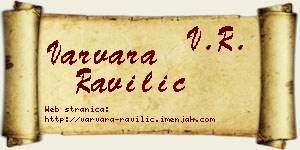 Varvara Ravilić vizit kartica